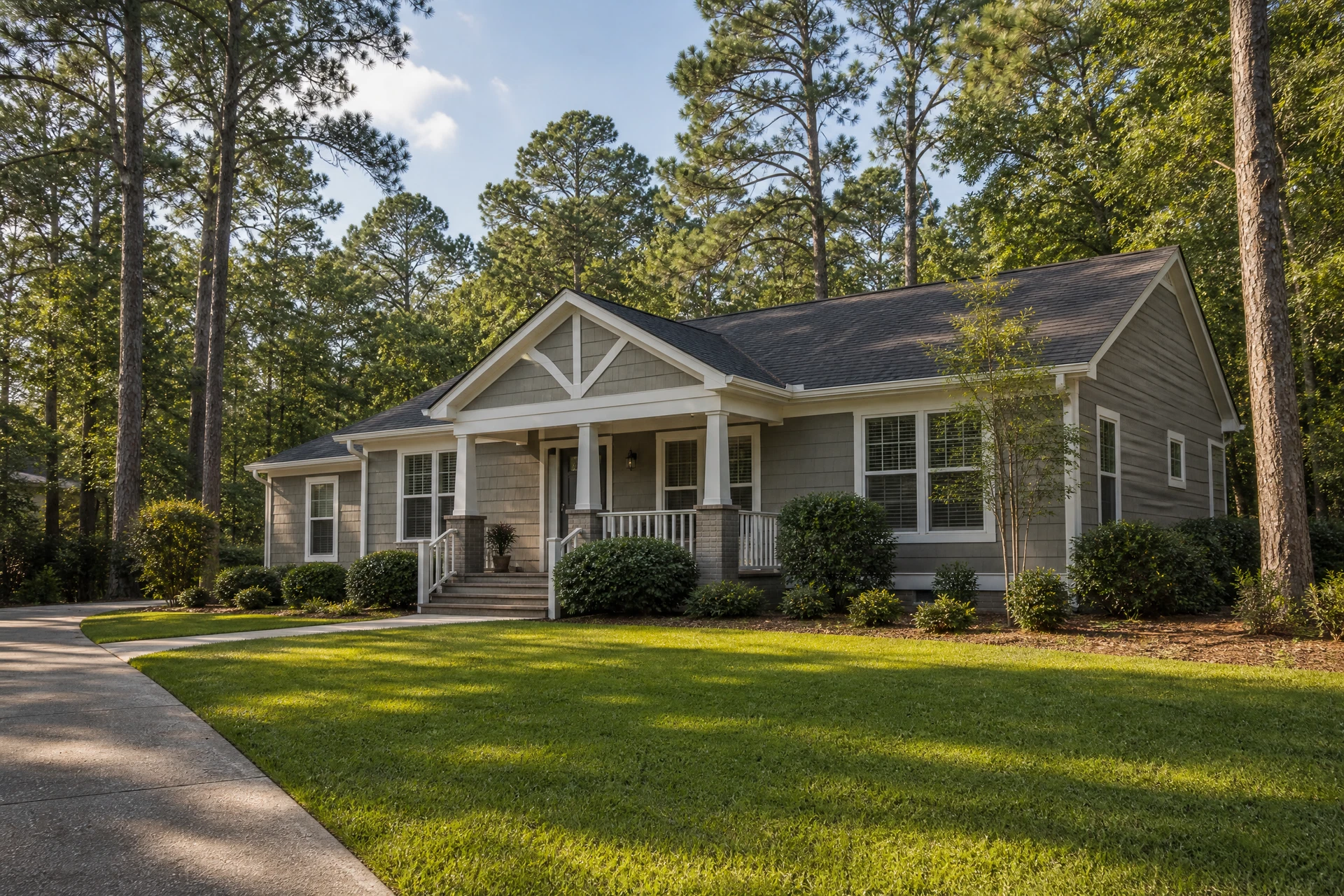 Craftsman rental home in a wooded setting representing FOWLER property management in Chapin, South Carolina